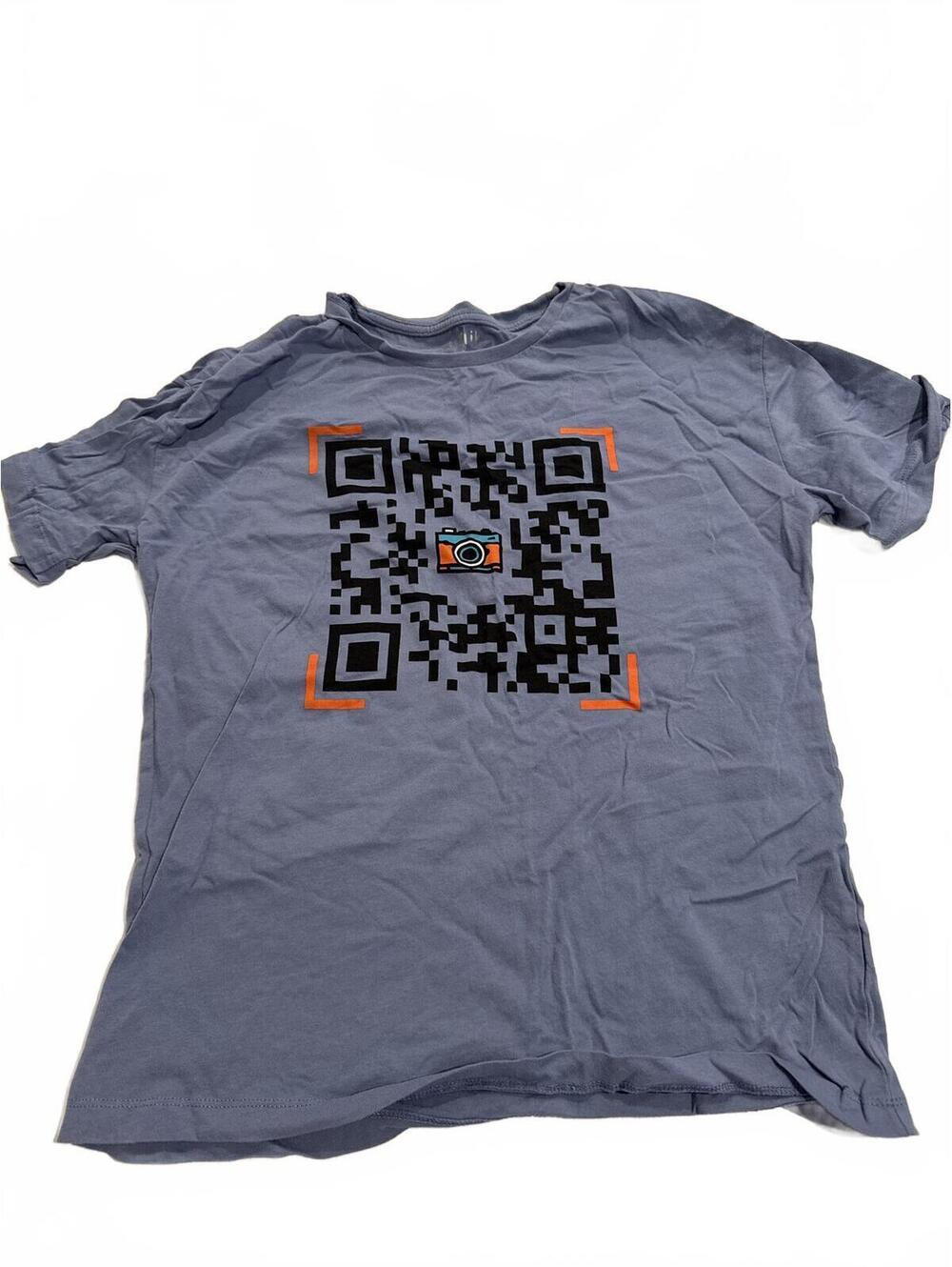 Kidpik Boys XL Graphic QR Code T-Shirt
